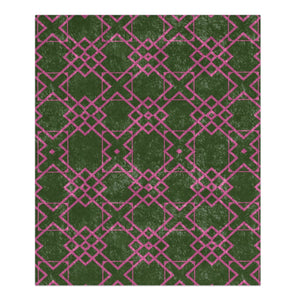pink and green christmas blanket home decor