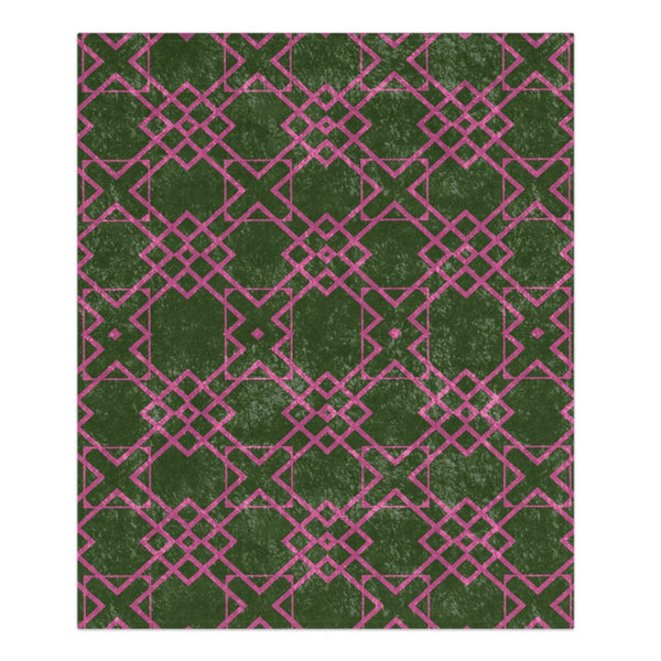 pink and green christmas blanket home decor