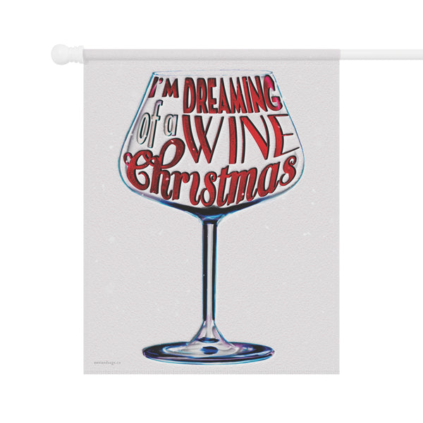 Wine Christmas Yard Flag – Double Sided Outdoor Holiday Decor