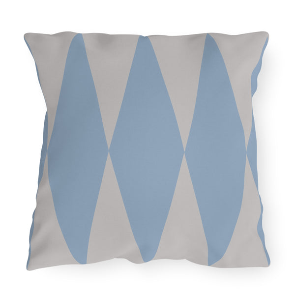 Baby Blue Diamond Indoor Outdoor Throw Pillow
