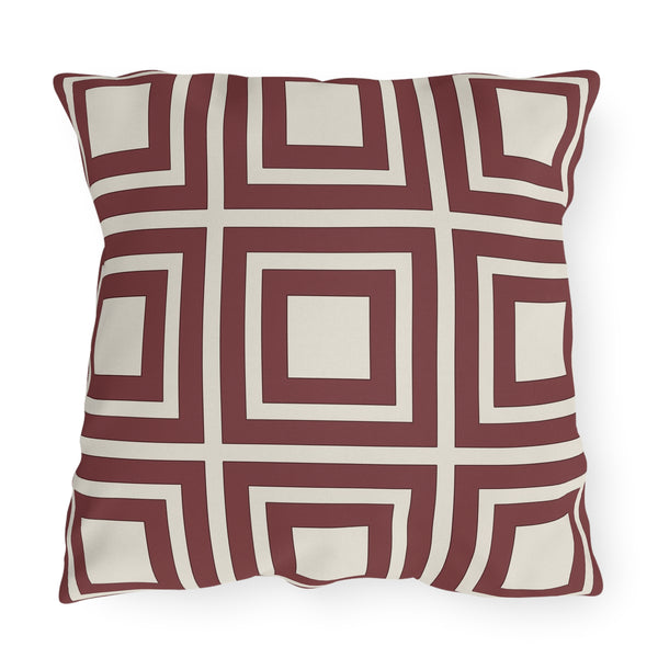 Red Ivory Modern Indoor Outdoor Throw Pillow