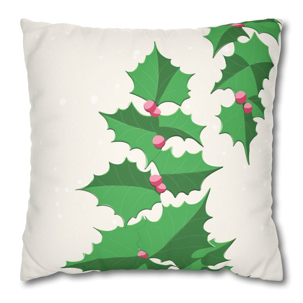 pastel ivy Christmas throw pillow cover