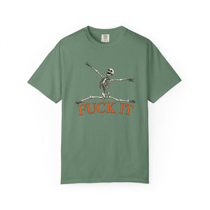 Fuck It Leaping Skeleton Halloween T-Shirt Comfort Colors®