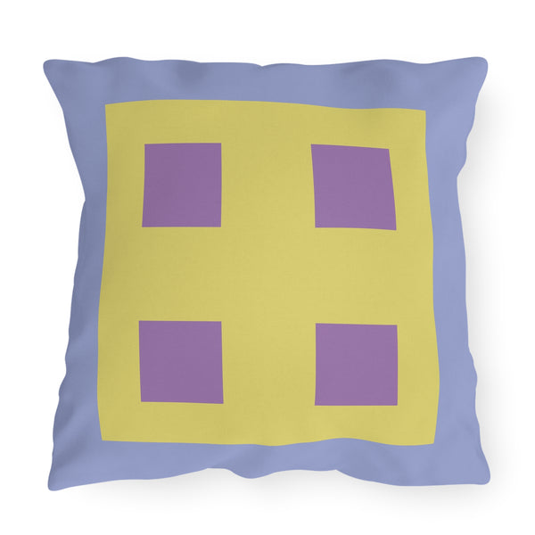 Pastel Blue & Purple Indoor Outdoor Throw Pillow