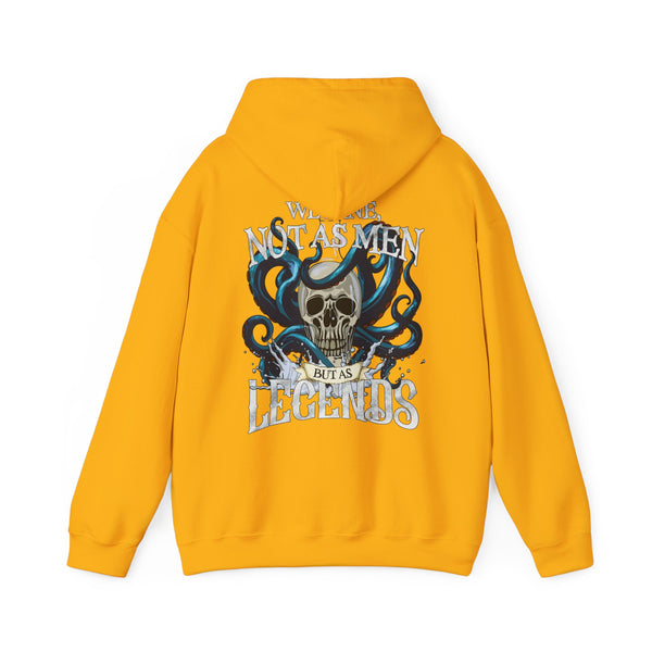 Pirate Sayings Skull Dine as Legends Men's Hoodie