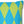 Decorative pillow with blue and green diamond pattern on a white background