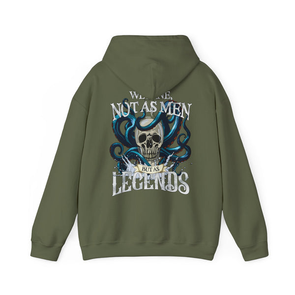 Pirate Sayings Skull Dine as Legends Men's Hoodie