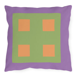 throw pillow with 'Pastel Purple & Green' design