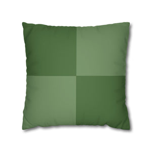 throw pillow with 'Green Geometric Reversible Cover' design