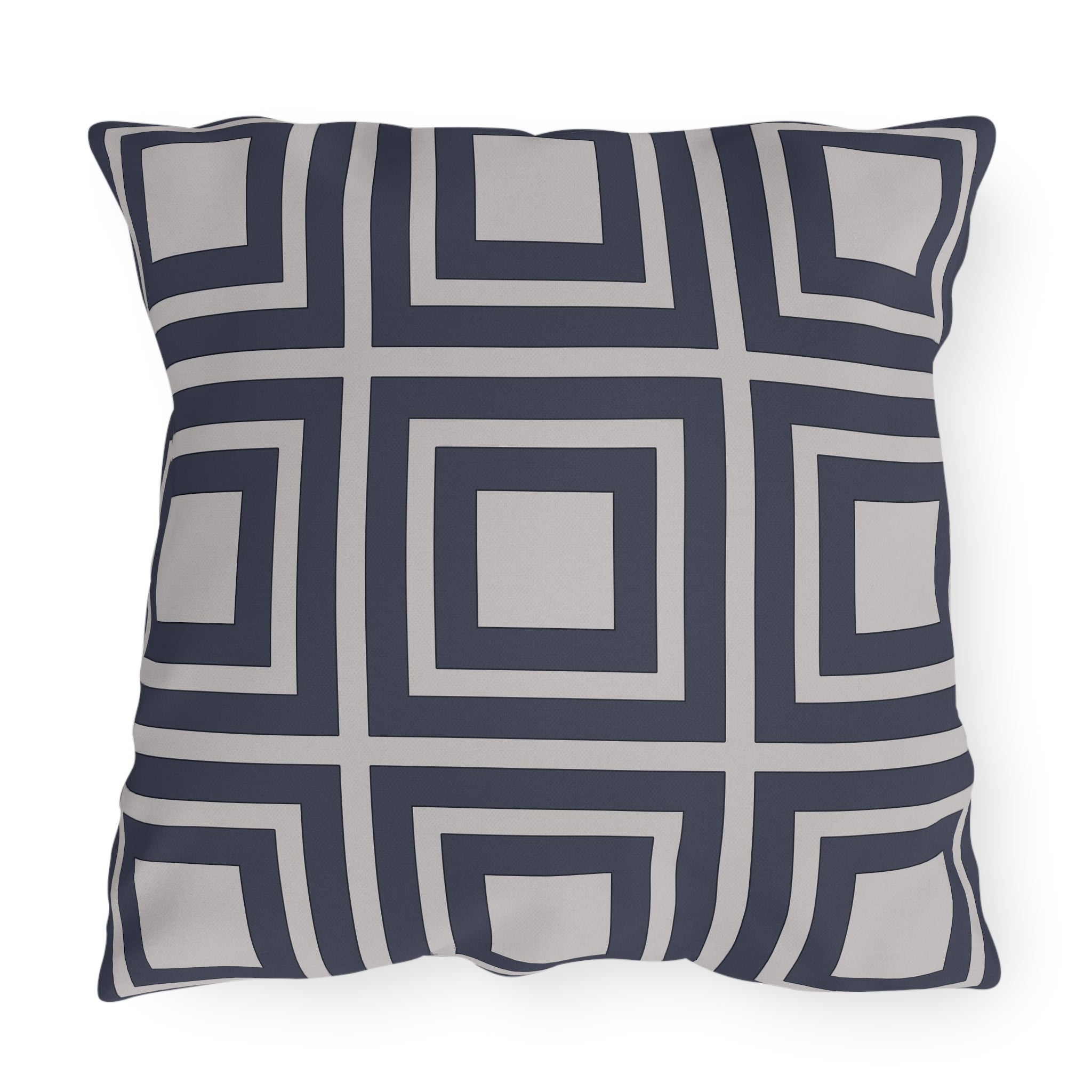 Behr Sapphire Blue Blocks Outdoor Throw Pillow