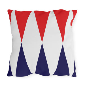 throw pillow with 'Red White Blue Diamond Patriotic Accent' design
