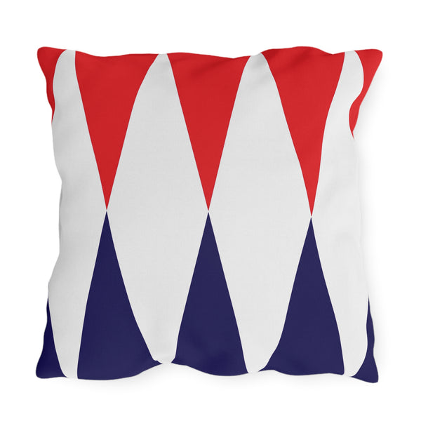 Red White Blue Diamond Indoor Outdoor Patriotic Accent Pillow