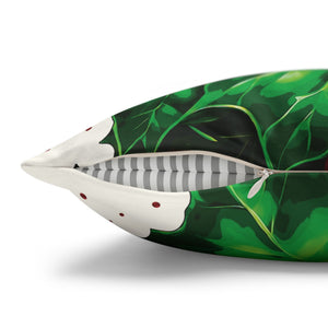throw pillow with 'Holiday Ivy Cover Cozy Holiday Decor' design