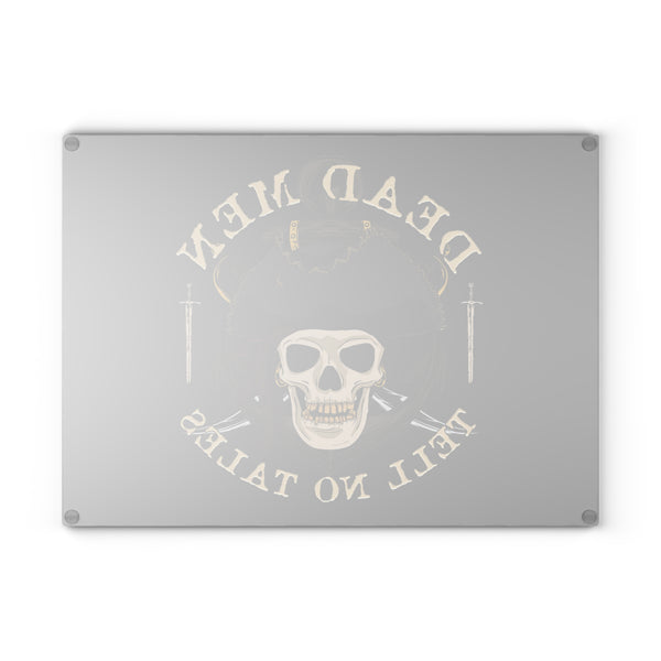 Pirate Skull Cooking Gifts for Men Glass Cutting Board