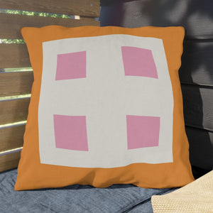 throw pillow with 'Pastel Orange & Pink' design