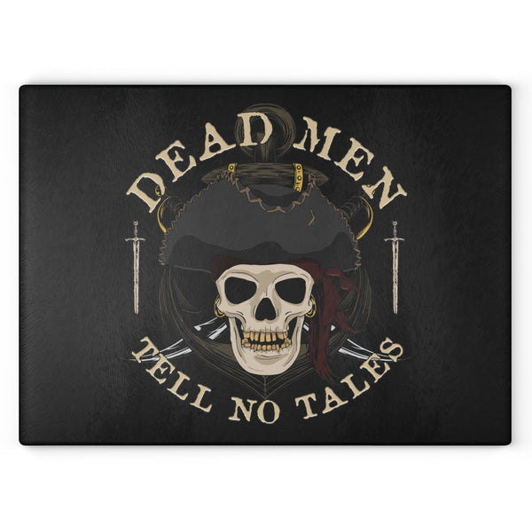 Pirate Skull Cooking Gifts for Men Glass Cutting Board
