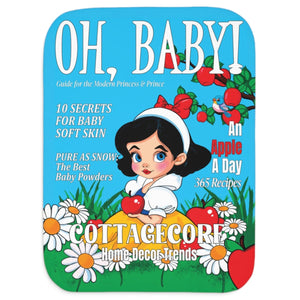 Snow White Illustrated Soft Sherpa Baby Blanket