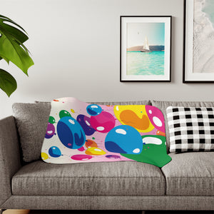 Colorful Balloons Soft Sherpa Baby Blanket