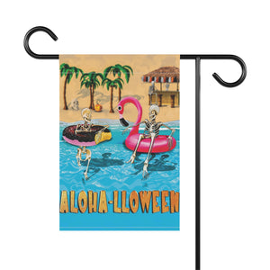 Aloha Halloween Vacation Funny Yard Flag