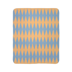 Blue and Yellow Home Gift Plush Sherpa Blanket