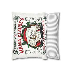 throw pillow with 'Christmas Cover Funny Mrs. Clause Moonshine Decor' design