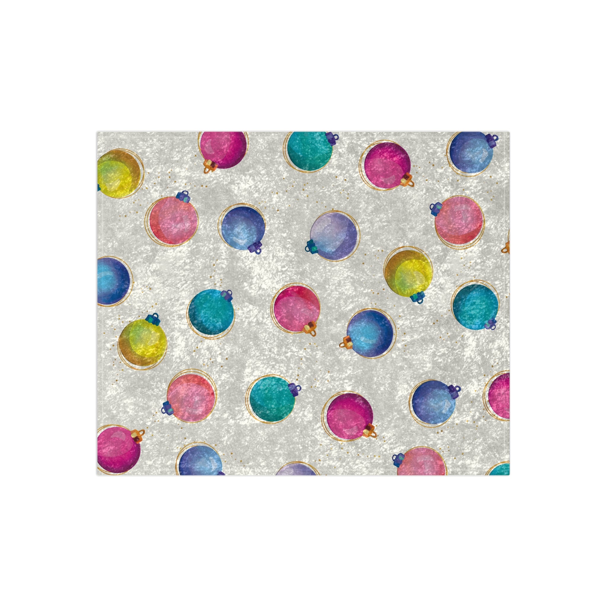 Colorful Ornaments Festive Christmas Throw