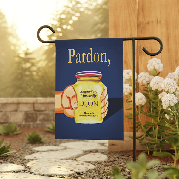 Pardon Grey Poupon Pop Cult Funny Yard Flag
