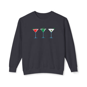 Christmas Martini Sweatshirt Soft Cotton, Relaxed Fit