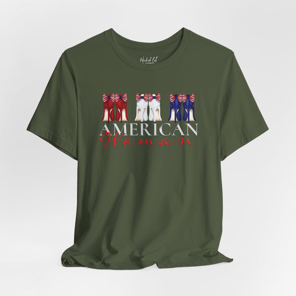 American Woman Patriotic Style Fashion T-Shirt