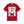 Red t-shirt with a graphic of Santa Claus holding a speedometer on a white background