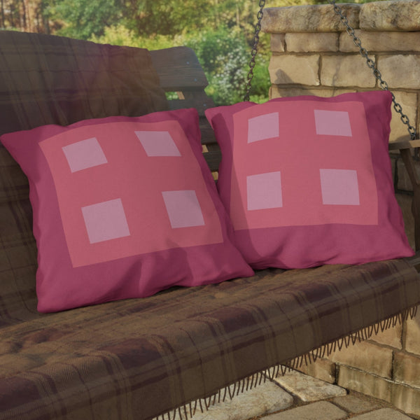 Pastel Pink Vibrant Indoor Outdoor Throw Pillow