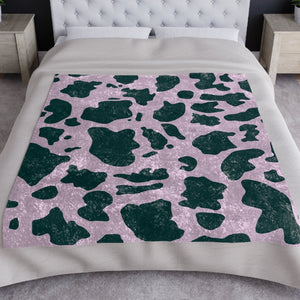 Lilac and Blue Animal Print Decorative Throw Blanket