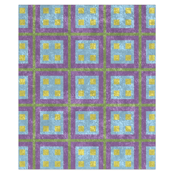 Pastel Purple & Blue Decorative Throw Blanket