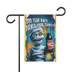Garden flag with 'Halloween Mummy Vintage Retro' design