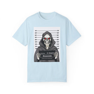 Comfort Colors® Grim Reaper Mug Shot Funny T-Shirt