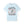A light blue short-sleeve t-shirt with a Halloween-themed graphic on the front. The graphic features a skeleton dancing amidst red, orange, and purple autumn leaves, with the text 'IT'S THE MOST WONDERFUL TIME OF THE YEAR' in a stylized font.