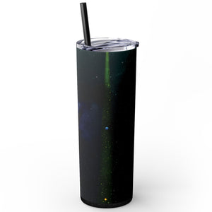 mug with 'The Pale Blue Dot Space Science Insulated Tumbler 20oz' graphic on a white background