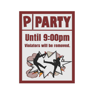 Garden flag with 'Party Sarcastic' design