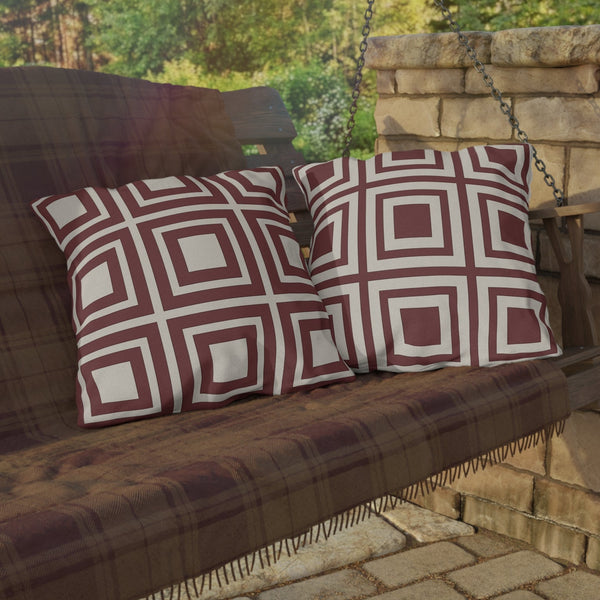 Red Ivory Modern Indoor Outdoor Throw Pillow