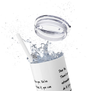 mug with 'Tequila Love Letter Funny Insulated Tumbler 20oz' graphic on a white background