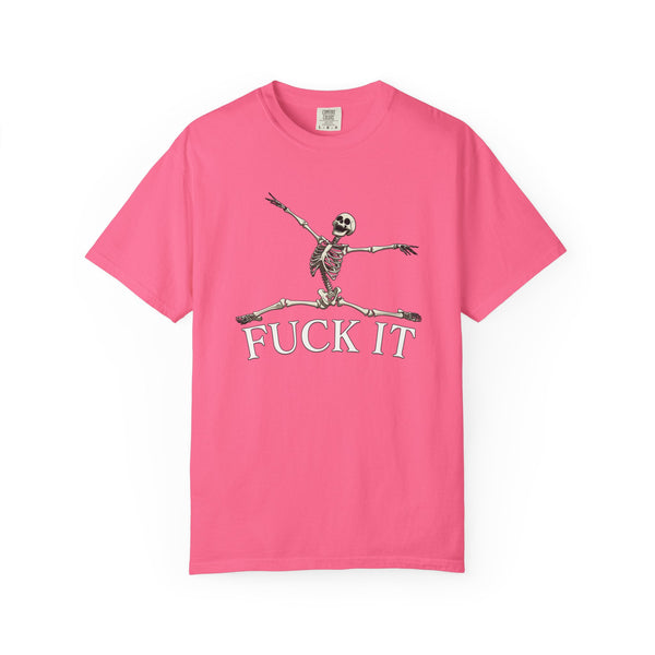Fuck It Leaping Skeleton Halloween T-Shirt Comfort Colors®