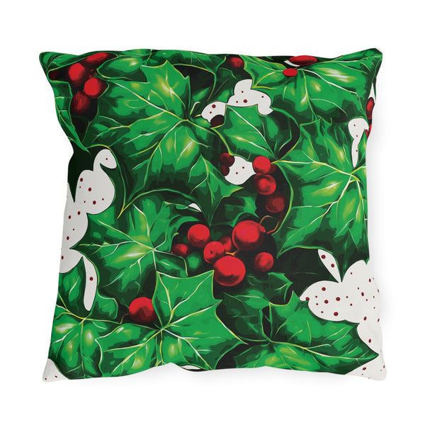 Holiday Ivy Indoor Outdoor Christmas Throw Pillow