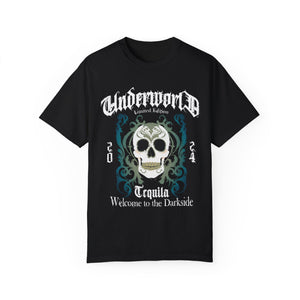 Chili t-shirt with 'Tequila Lovers Sugar Skull' design on a white background