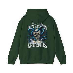 Pirate Sayings Skull Dine as Legends Men's Hoodie