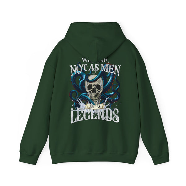 Pirate Sayings Skull Dine as Legends Men's Hoodie