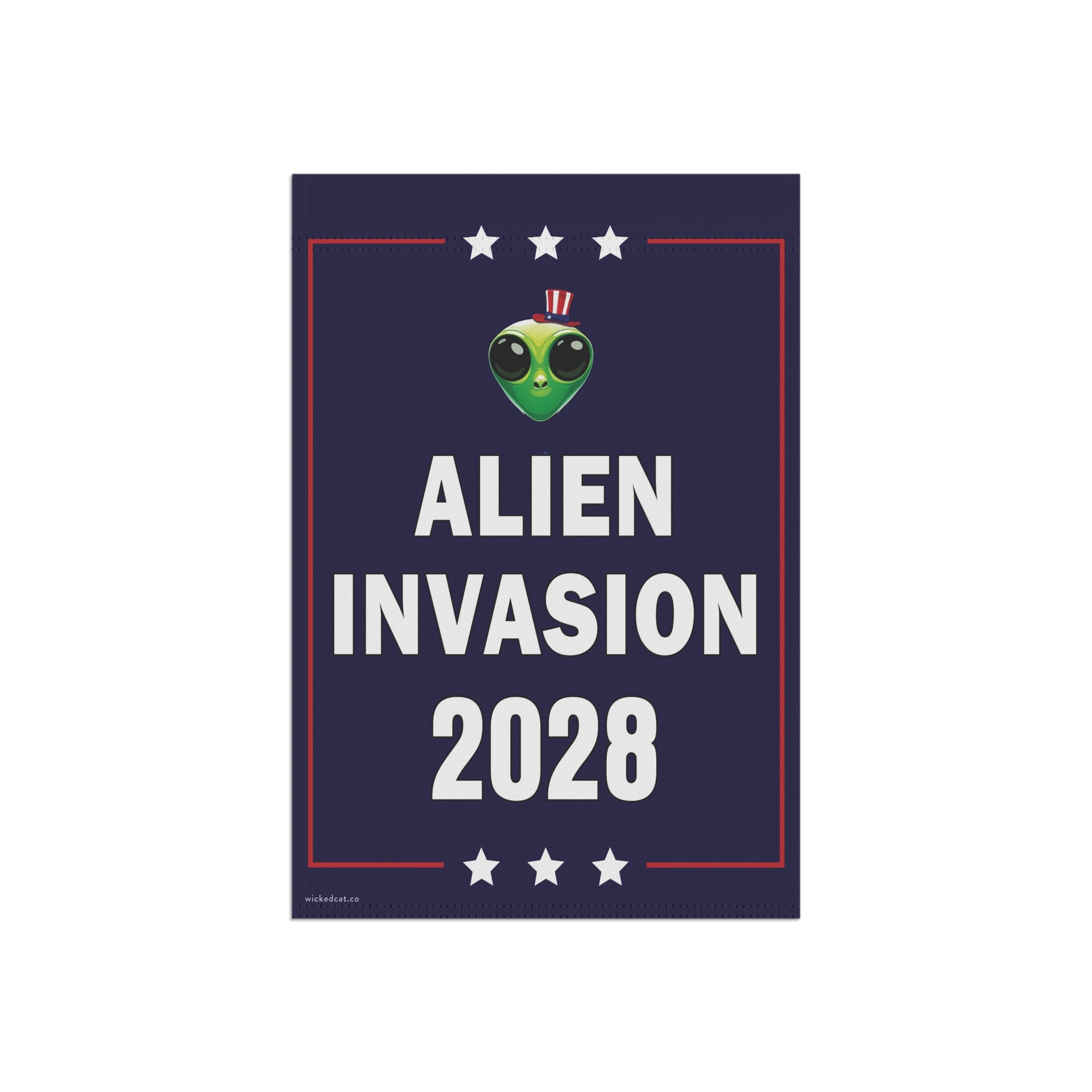 Alien Invasion 2028 Funny Election Flag