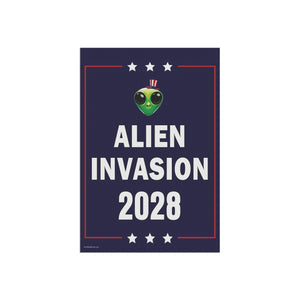 Alien Invasion 2028 Funny Election Flag