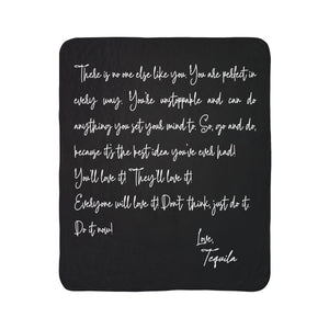 Love Letter Funny Tequila Gift Plush Sherpa Blanket