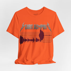 Natural t-shirt with 'Virginia Tech Metallica Seismograph Chart' design on a white background
