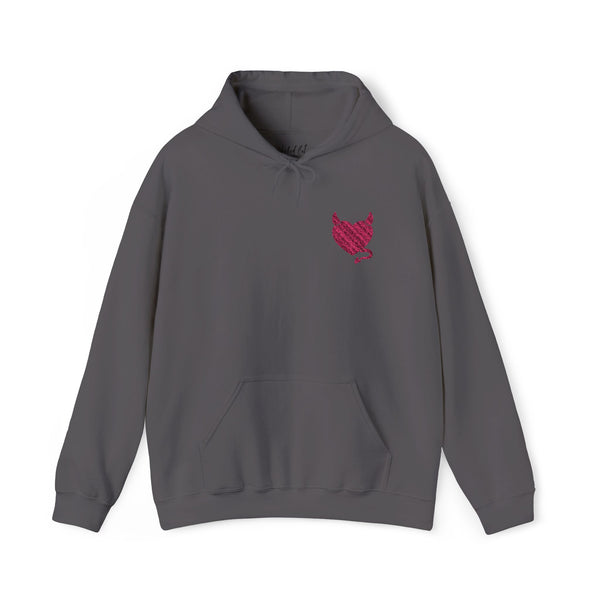 Embroidered Women's Hoodie – Wicked Heart Cozy Cotton Sweatshirt